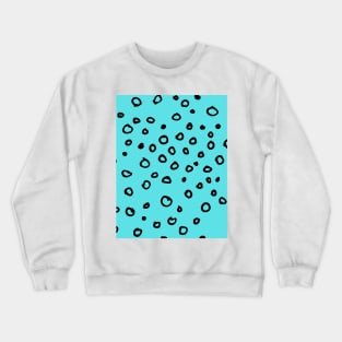 Abstract boho black bubble pattern Crewneck Sweatshirt